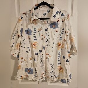 SHEIN PLUS Button Up Top